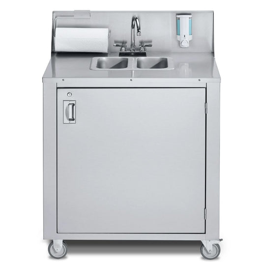 Crown Verity Portable Handwashing Sink: 2 Compartments with Cold Water