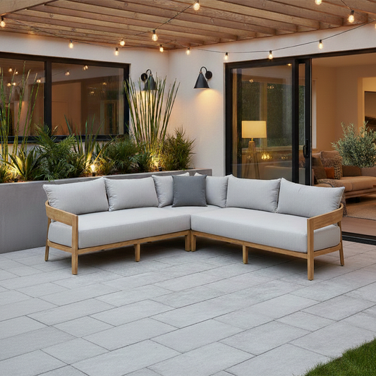 Calvo 3pc Sectional - Cast Silver