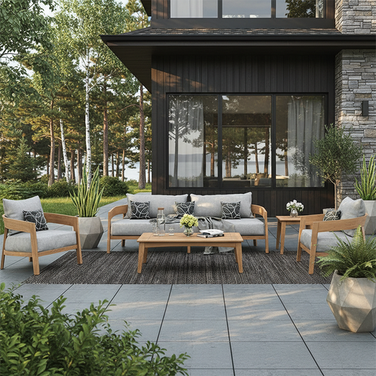 Calvo 3pc Teak Sofa Club Set