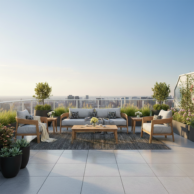 Calvo 3pc Teak Sofa Club Set