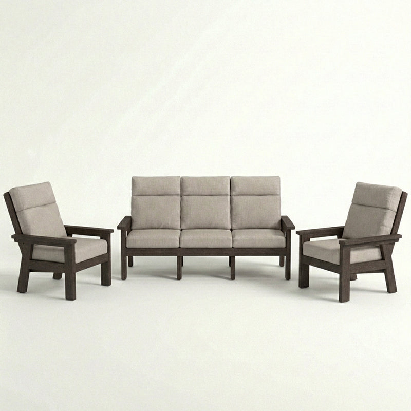 Charleston 3pc Club Set with 2 Club Chairs & Sofa
