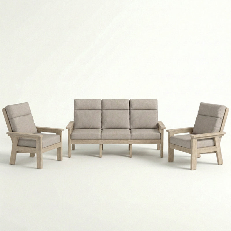 Charleston 3pc Club Set with 2 Club Chairs & Sofa