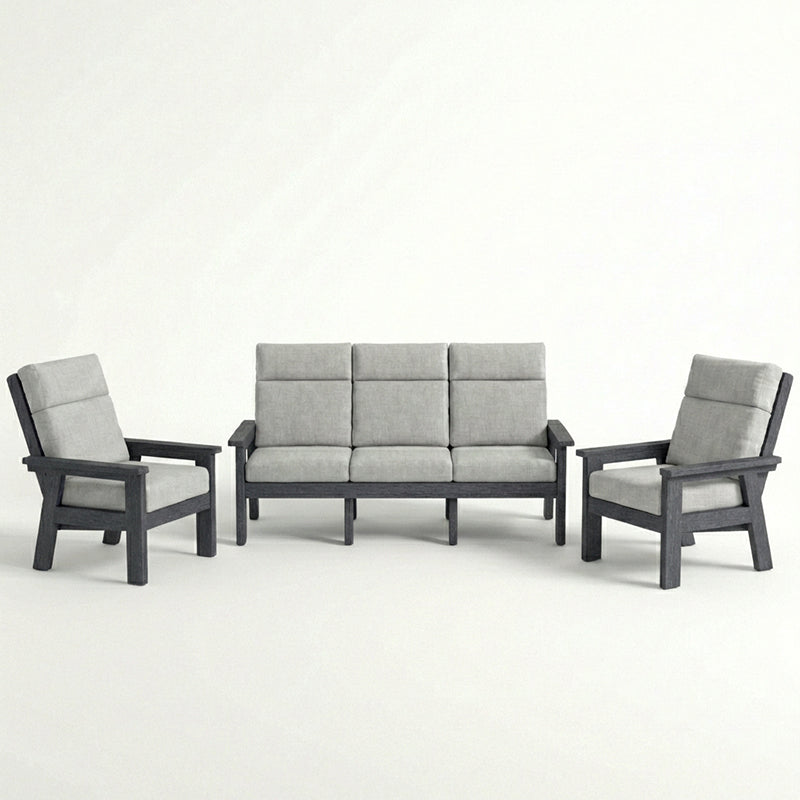 Charleston 3pc Club Set with 2 Club Chairs & Sofa