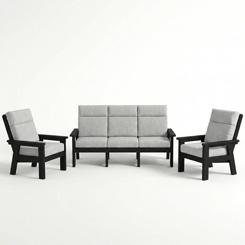Charleston 3pc Club Set with 2 Club Chairs & Sofa
