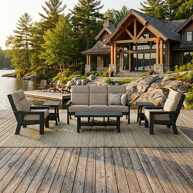 Charleston 3pc Club Set with 2 Club Chairs & Sofa