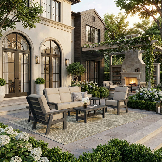 Charleston 3pc Club Set with 2 Club Chairs & Sofa