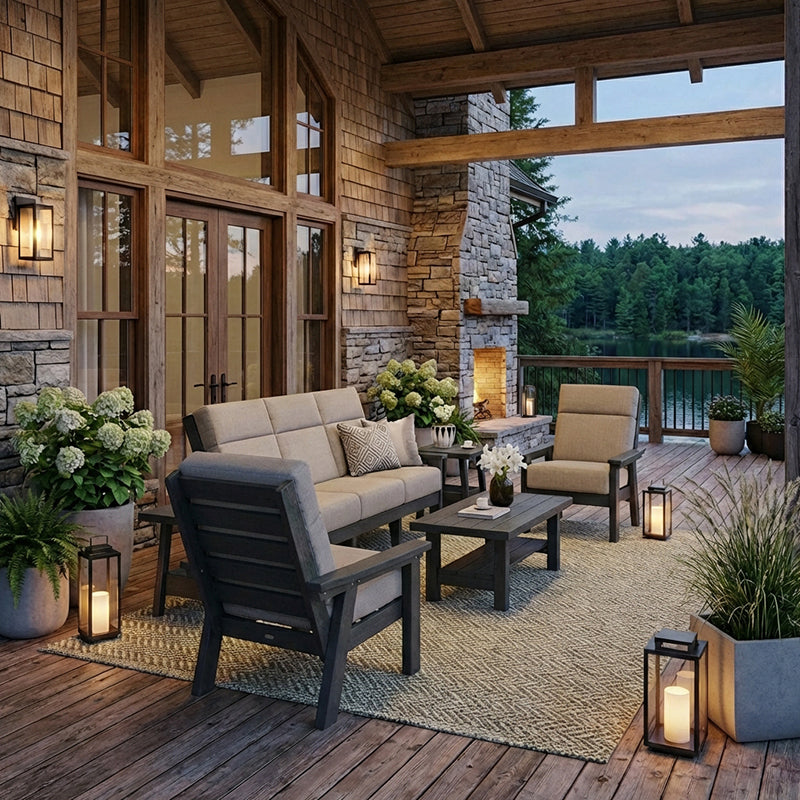 Charleston 3pc Club Set with 2 Club Chairs & Sofa