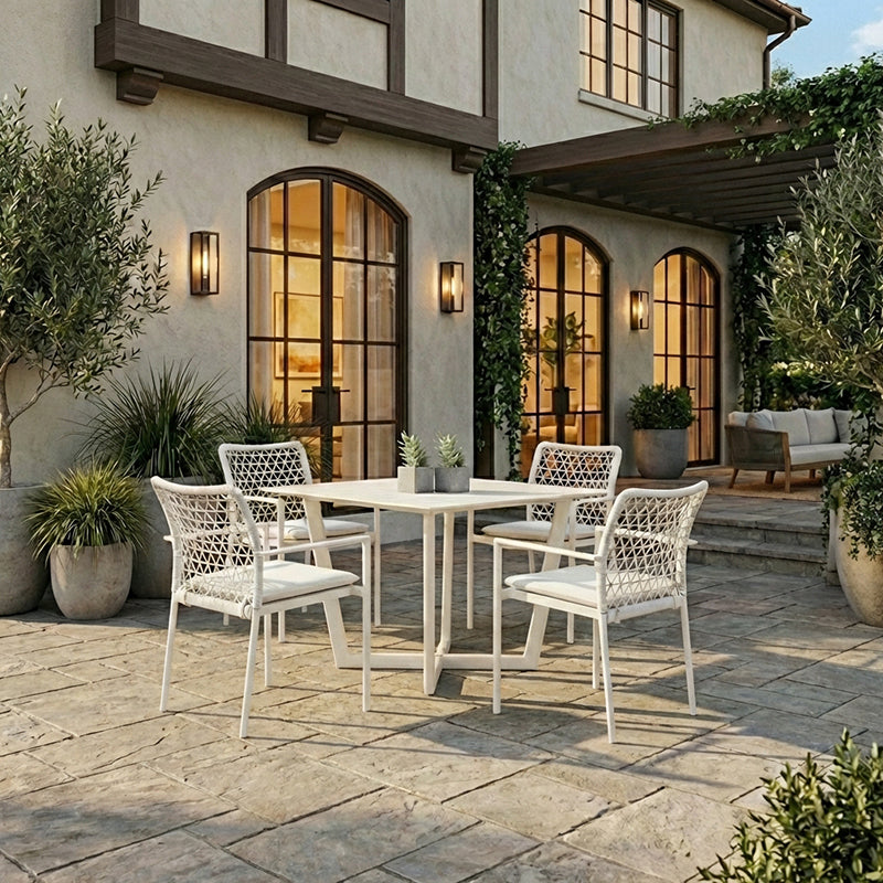 Club Table Sets Club Collection 5pc Dining Set with Square Table – InsideOut