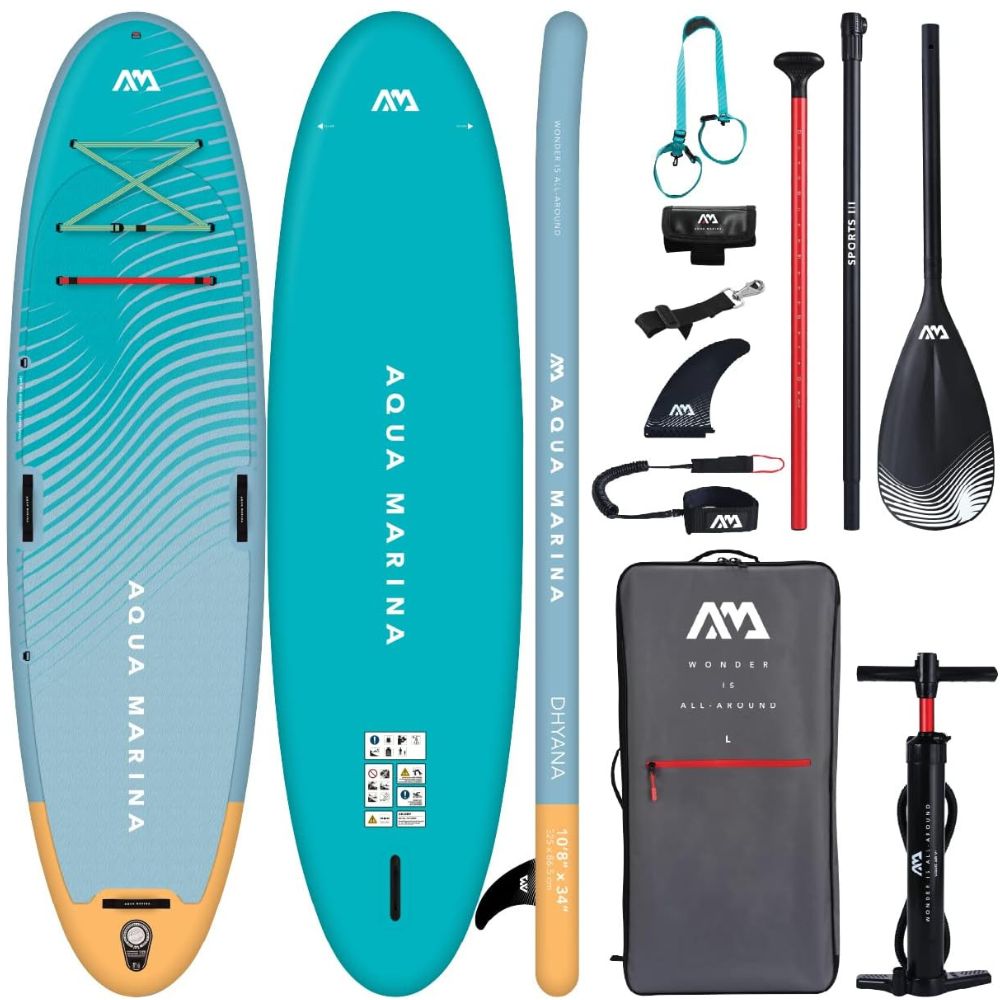 DHYANA: Fitness 10' 8" Inflatable Stand Up Paddle Board (iSup)
