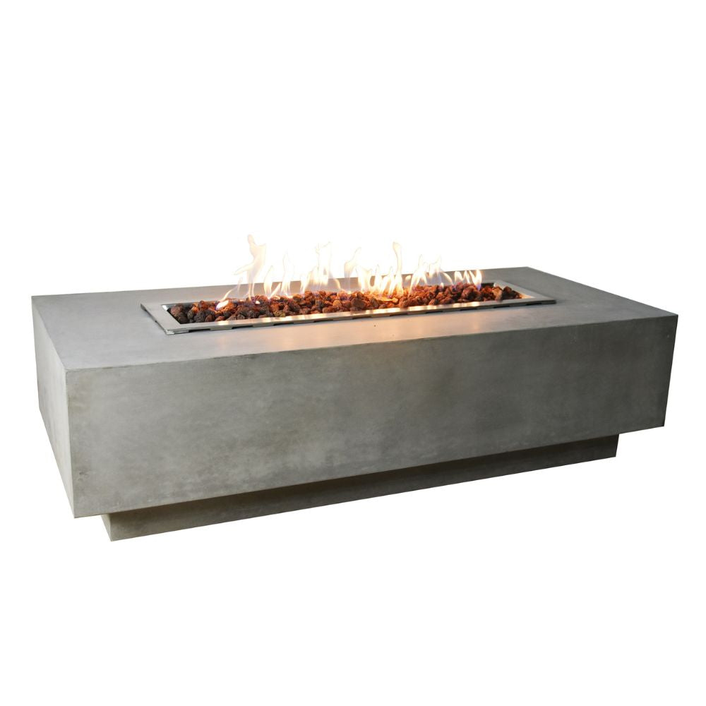 Granville Light Grey Cast Concrete Fire Table