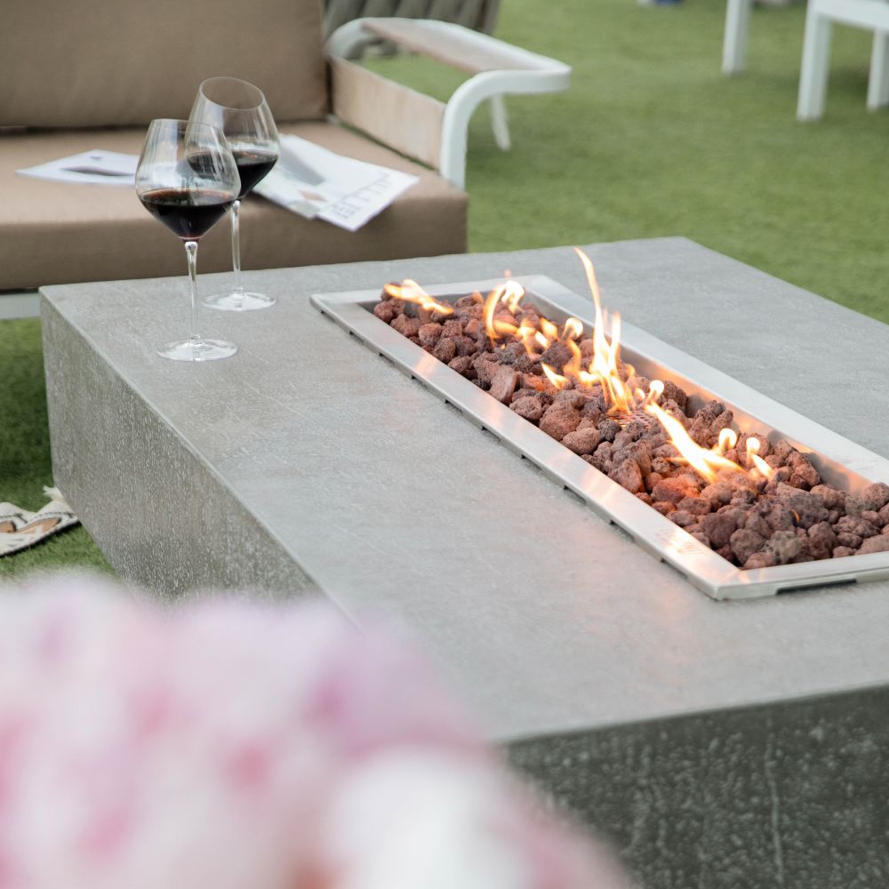 Hampton Cast Concrete Fire Table