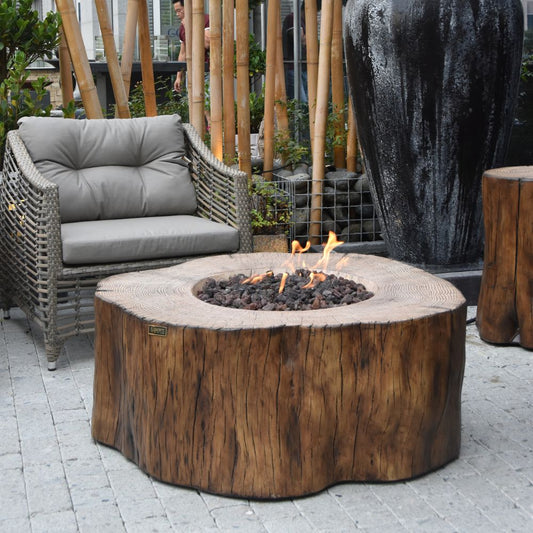 Manchester Redwood Cast Concrete Fire Table