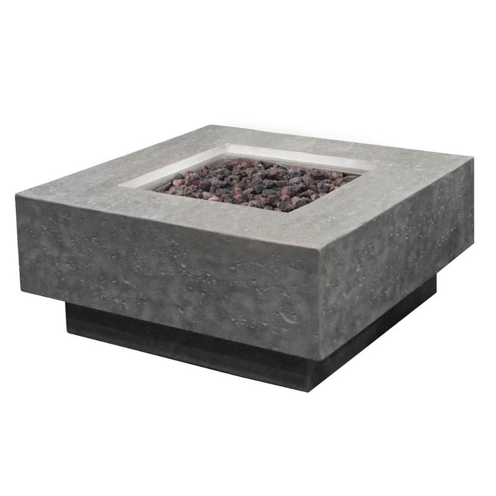 Manhattan Light Grey Cast Concrete Fire Table