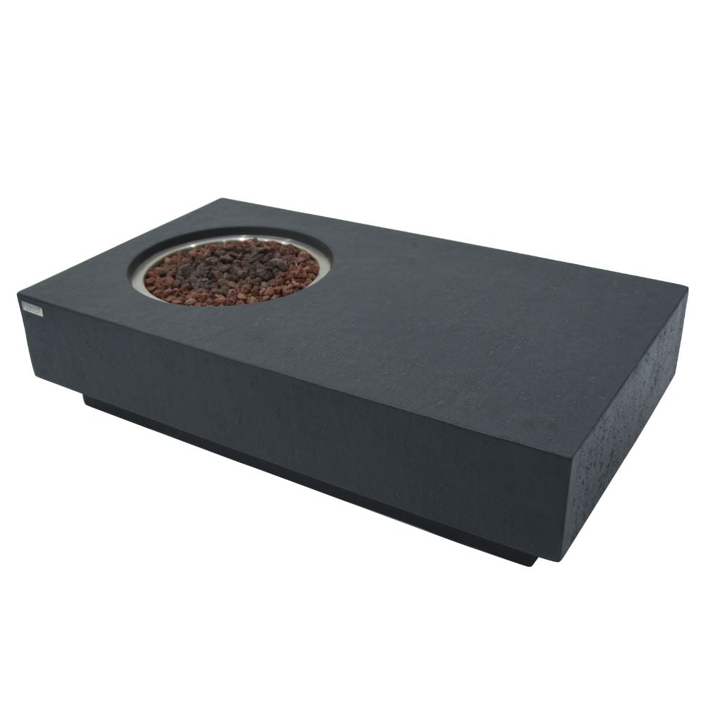 Metropolis Dark Grey Cast Concrete Fire Table