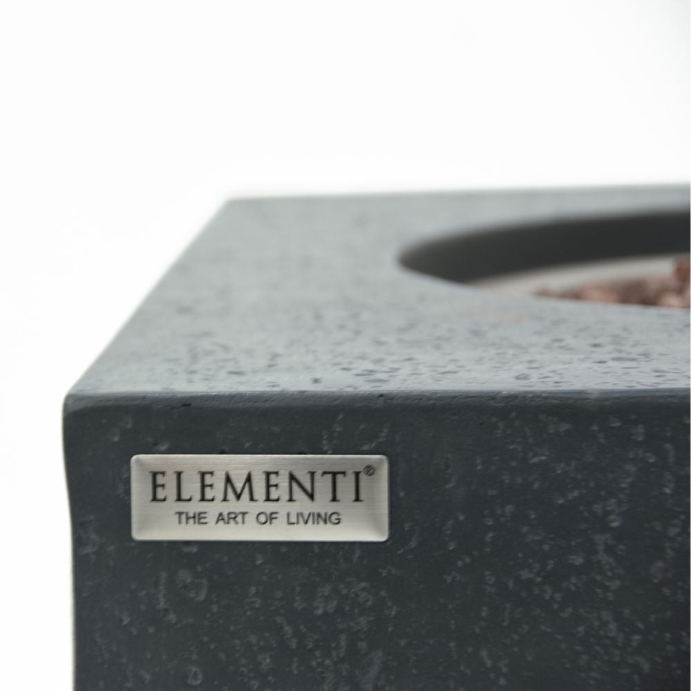 Metropolis Dark Grey Cast Concrete Fire Table