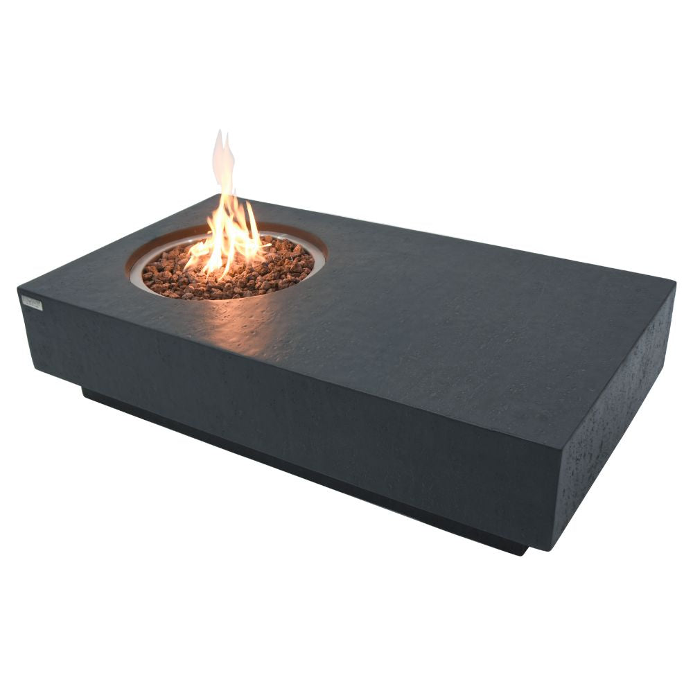 Metropolis Dark Grey Cast Concrete Fire Table