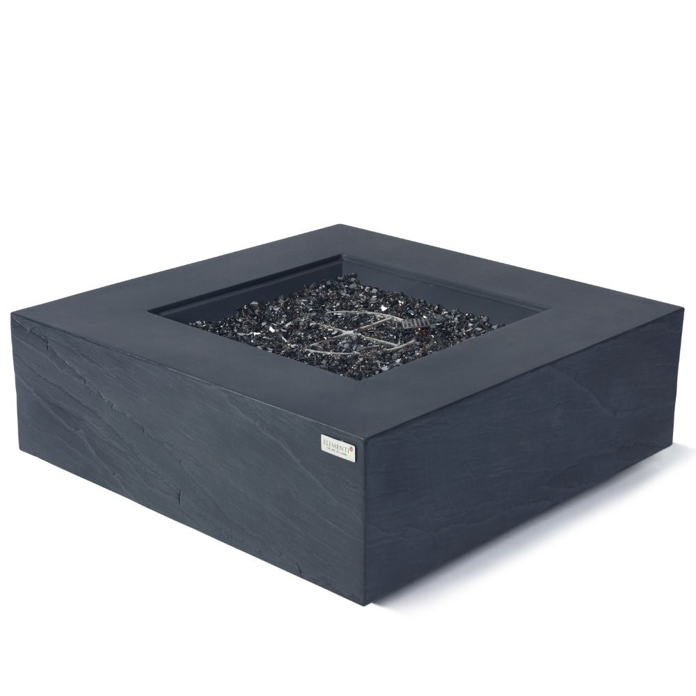 Roraima Slate Black Cast Concrete Fire Table