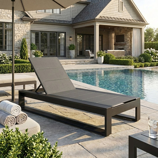 Evee Padded Sling Chaise Lounge