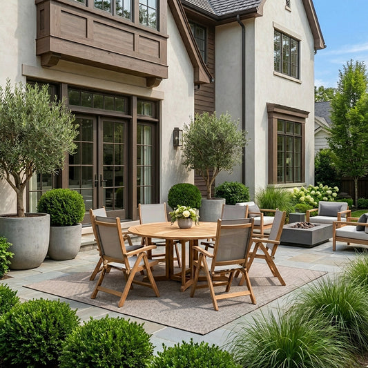 Florida 7pc Teak Dining Set with Drop Leaf Table