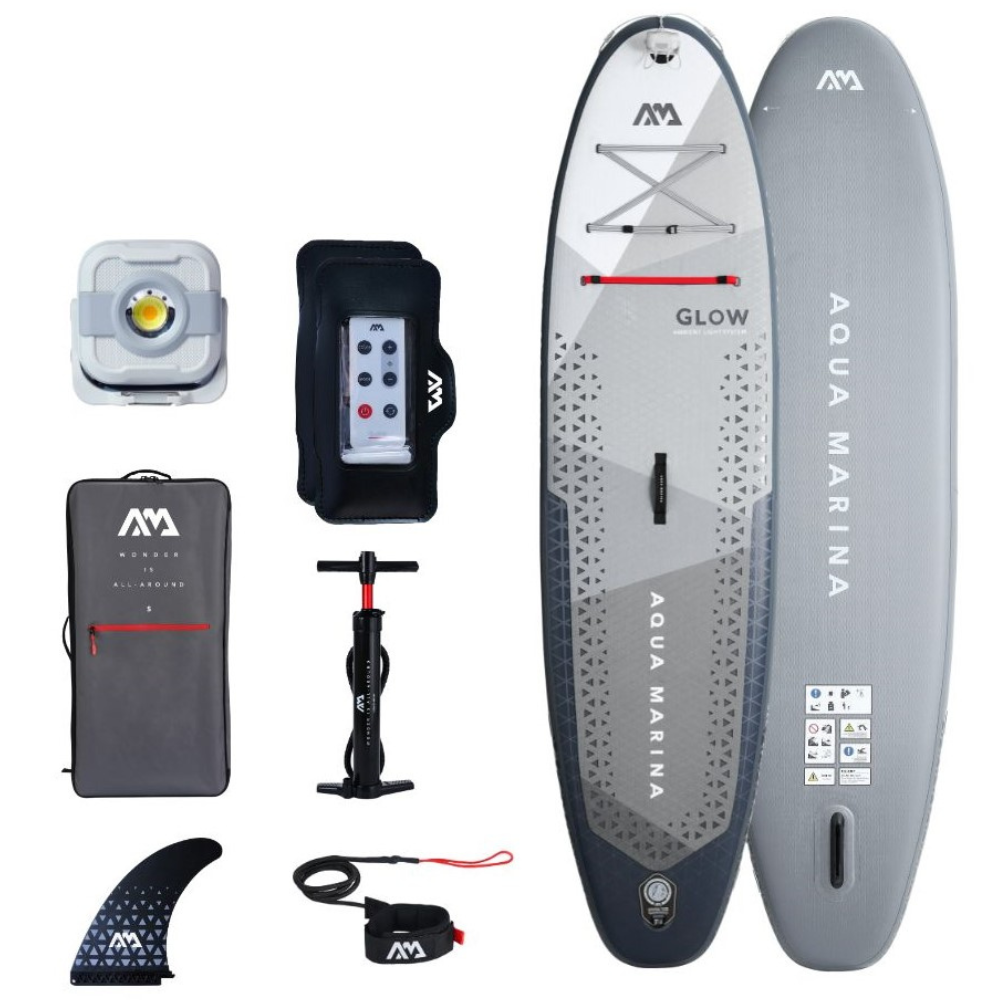 GLOW 10'4" All-Around Inflatable Stand Up Paddle Board with Ambient Light System