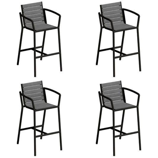 Island Faux Wood Bar Chair - Set of 4