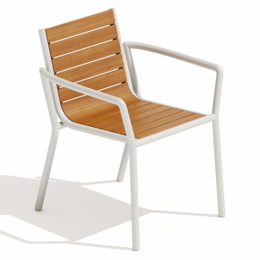 Island Faux Wood Dining Arm Chair - Set of 4