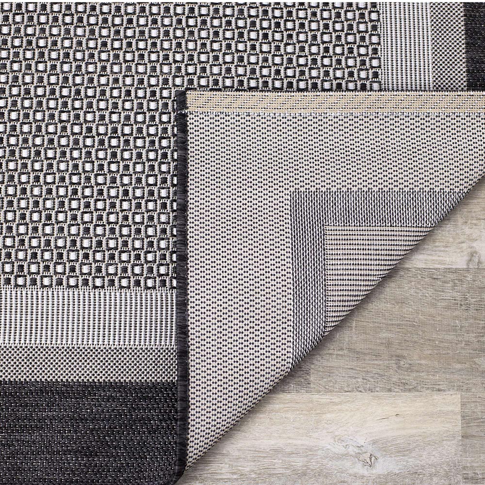 Jasper Border Outdoor Carpet - Light Grey/Dark Grey