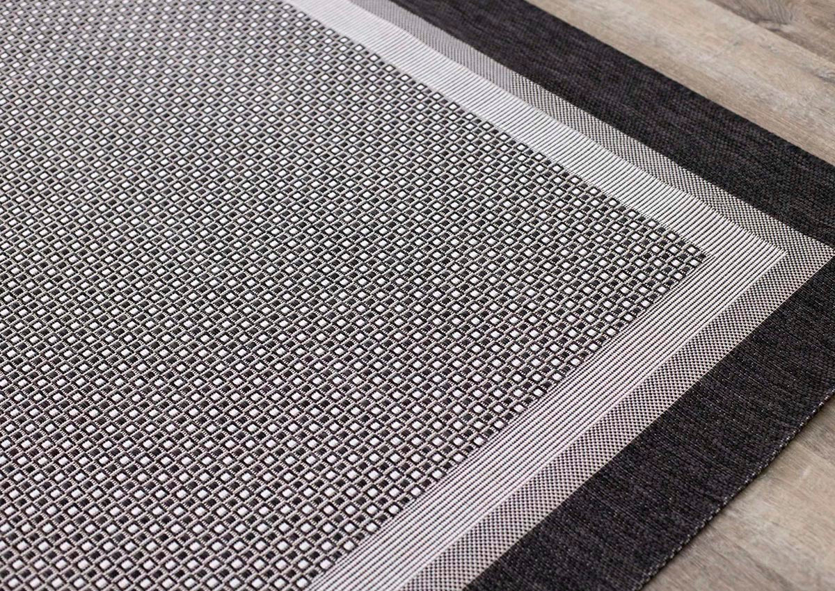 Jasper Border Outdoor Carpet - Light Grey/Dark Grey
