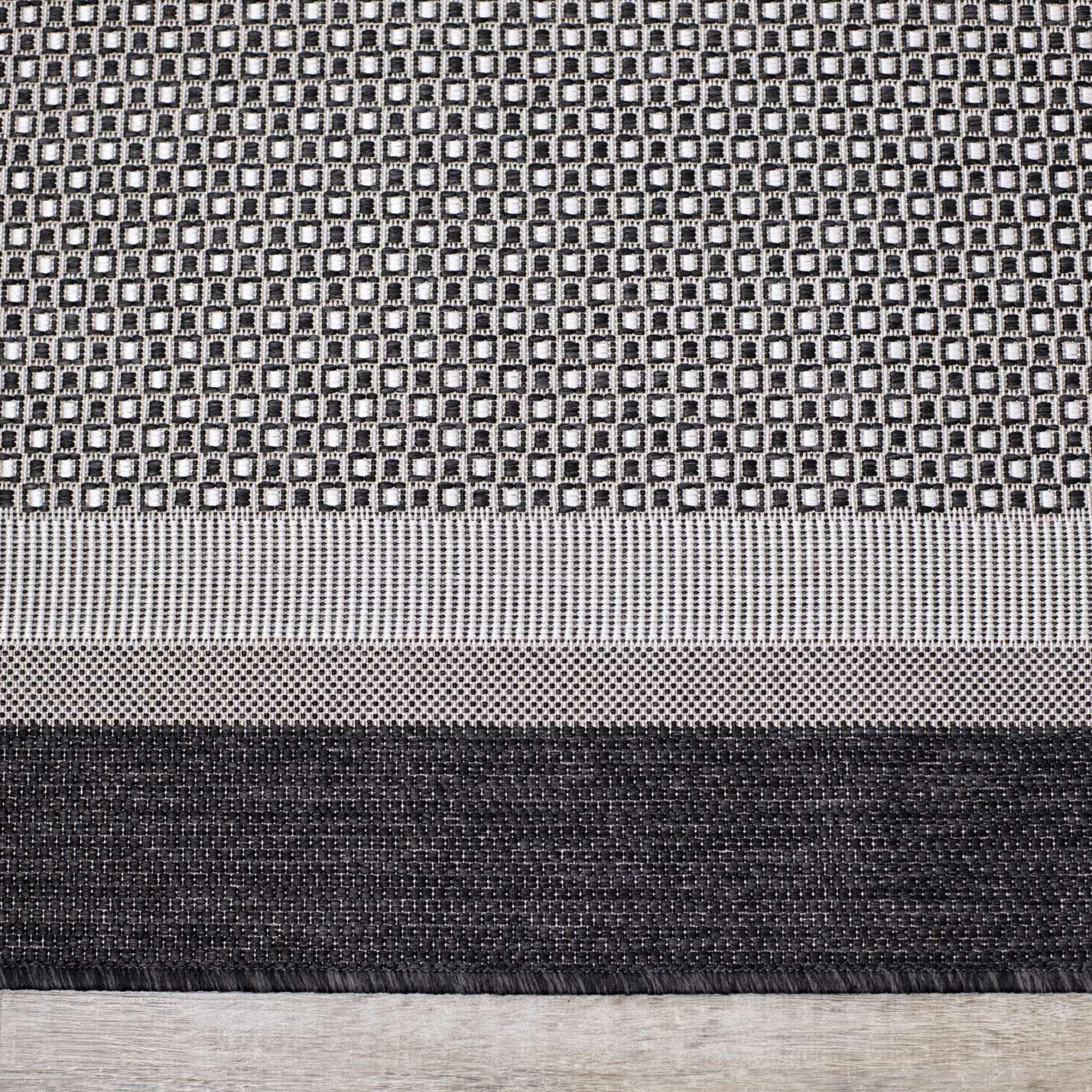 Jasper Border Outdoor Carpet - Light Grey/Dark Grey