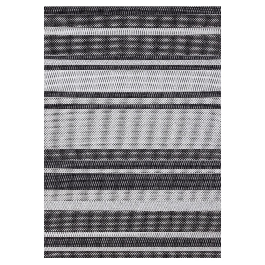 Jasper Outdoor Carpet - Light Grey/Dark Grey Stripe