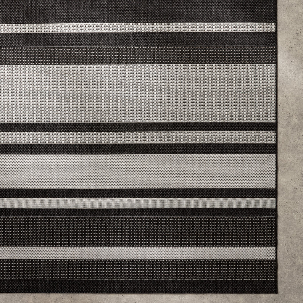 Jasper Outdoor Carpet - Light Grey/Dark Grey Stripe