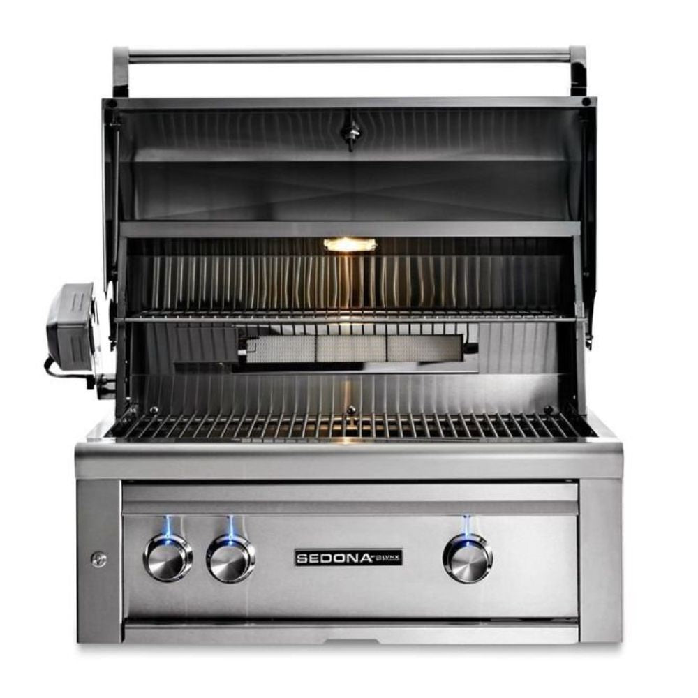 Lynx 30" Built-In Sedona Gas Grill with Rotisserie, 1 ProSear & 1 Stainless Steel Burners