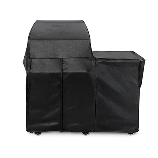 Lynx Carbon Fiber Vinyl Cover: 30" Grill on Mobile Kitchen Cart