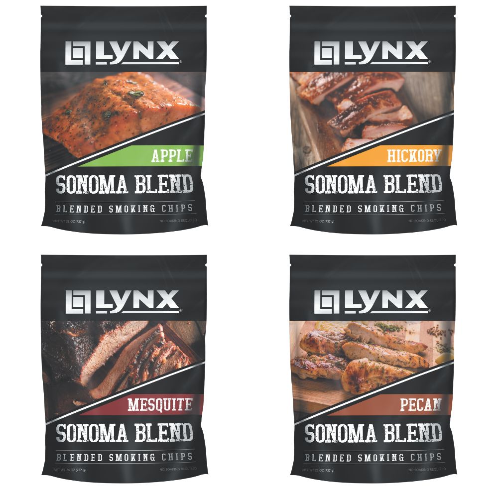 Lynx 4pk Woodchip Blend: Apple, Hickory, Mesquite & Pecan