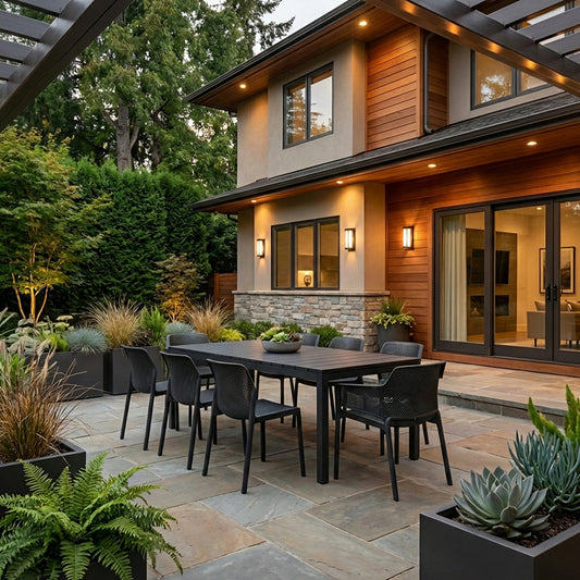 Net 9pc Resin Top Dining Set