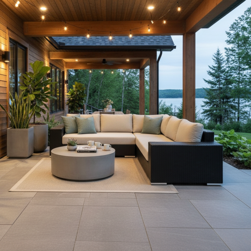 Lotus 3pc Sectional - Caviar Black