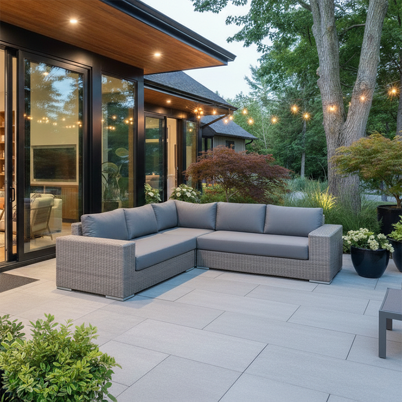 Lotus 3pc Sectional - Driftwood