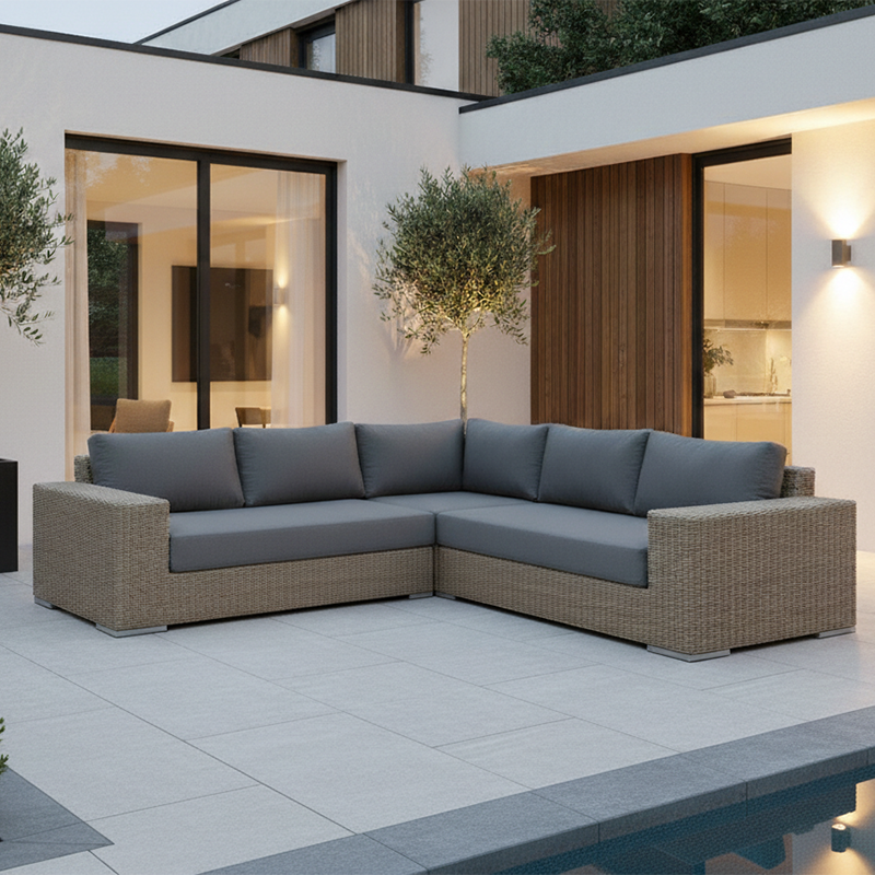 Lotus 3pc Sectional - Driftwood