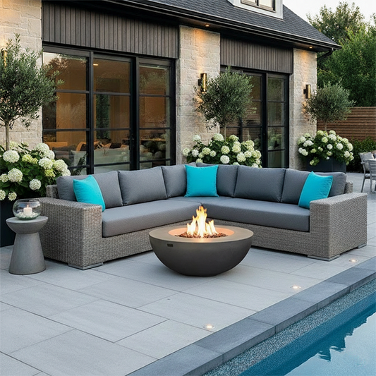 Lotus 3pc Sectional - Driftwood