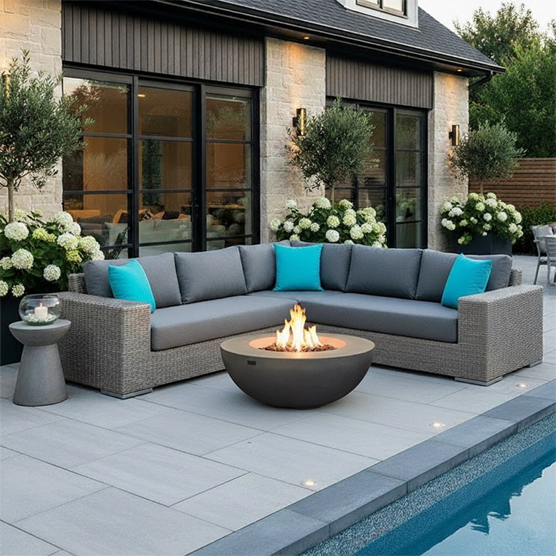 Lotus 3pc Sectional - Driftwood