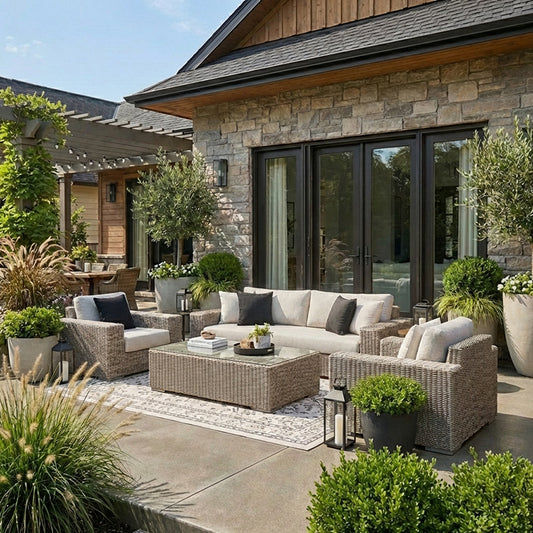 Lotus 3pc Extended Sofa Club Set - Driftwood