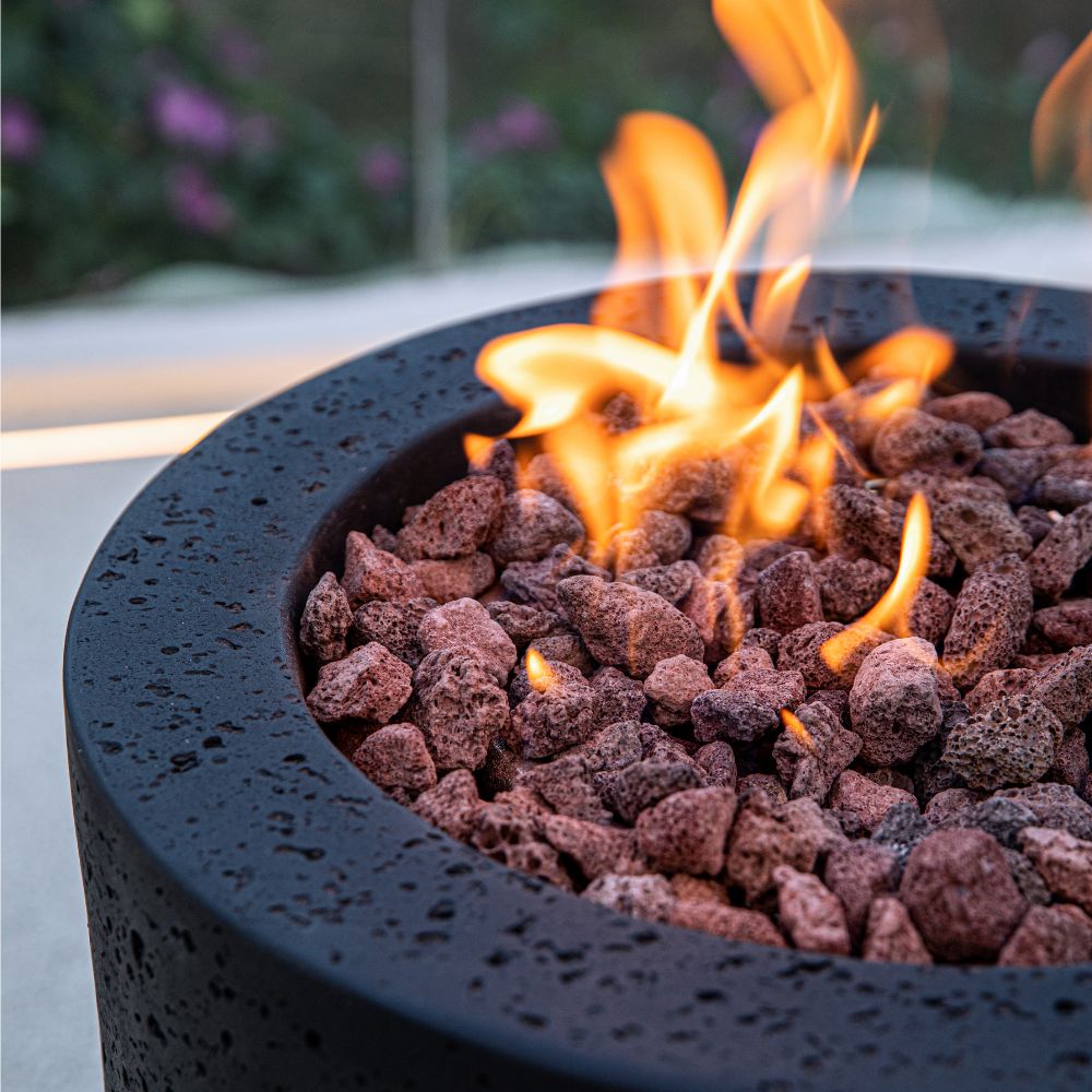 Lava Tube Cast Concrete Patio Flame