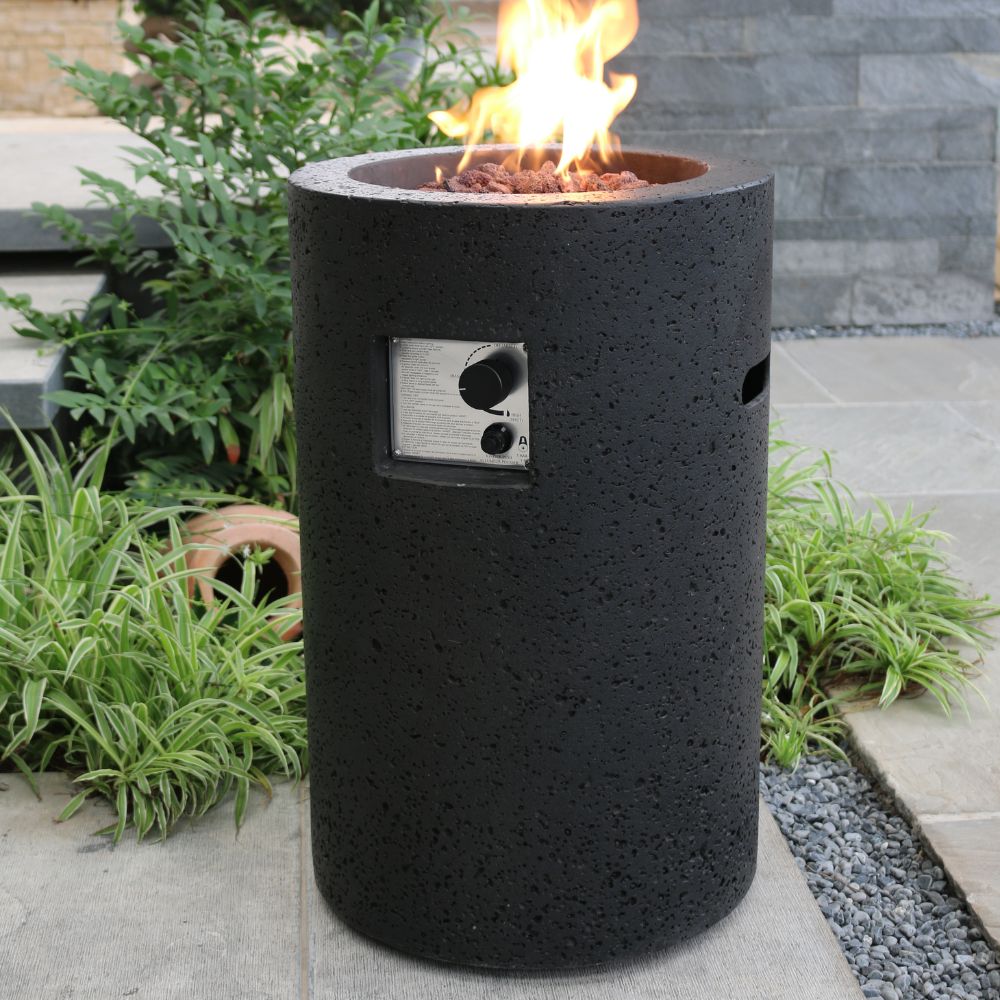 Lava Tube Cast Concrete Patio Flame