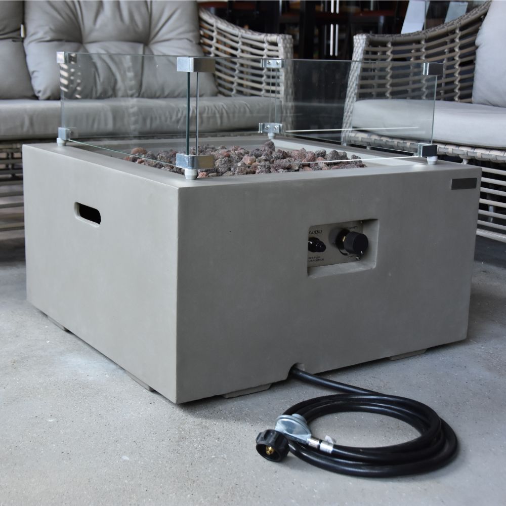 Ridgefield Cast Concrete Fire Table