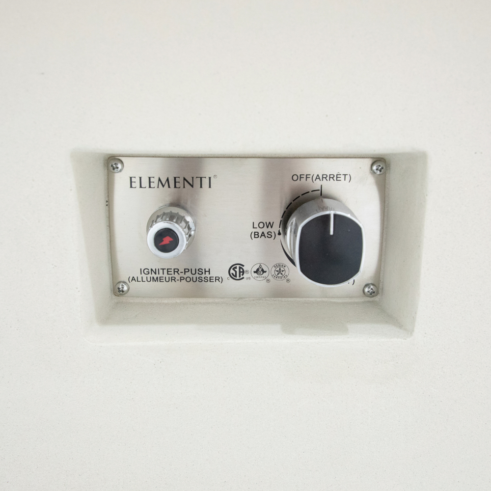 Madison Sandstone Cream White Fire Table