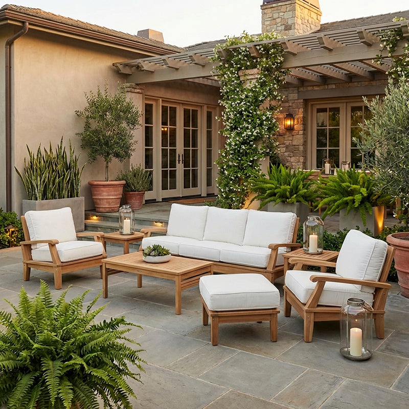 Miami Teak 3pc Club Set with Sofa