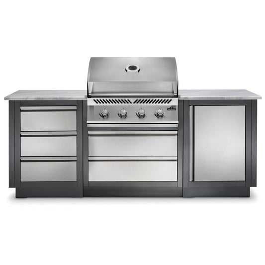 Napoleon Oasis 100 Bundle Built-In 500 Series 32 Gas Grill Island - Stainless Steel