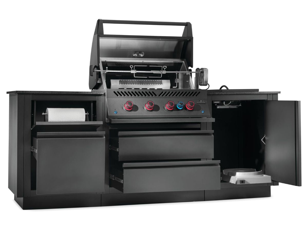 Napoleon Oasis 301 Island Bundle with Built-In 700 Series 32 - Matte Black