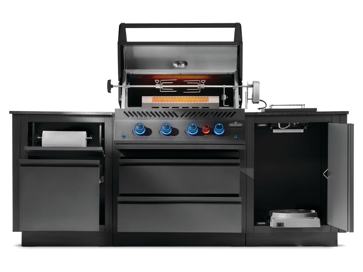 Napoleon Oasis 301 Island Bundle with Built-In 700 Series 32 - Matte Black