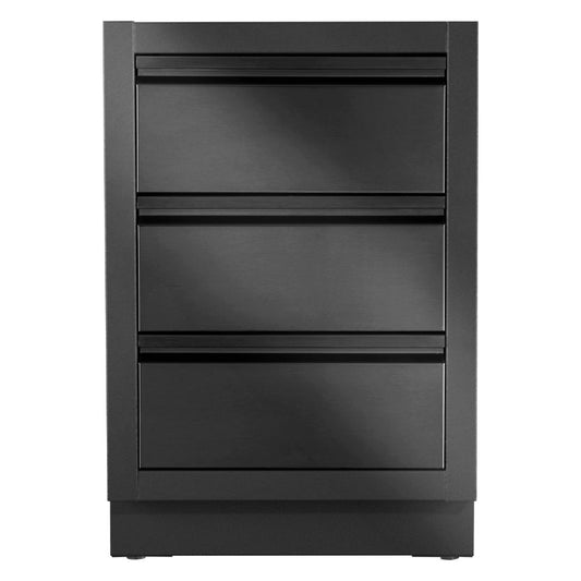 Napoleon Oasis Three Drawer Cabinet - Matte Black